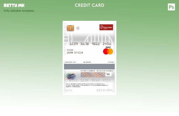 Модерен стил Куба Bandec Banco de Credito y Comercio шаблон за главната дебитна 